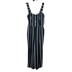 Candies black and white straight straight leg jumpsuit size small S B162